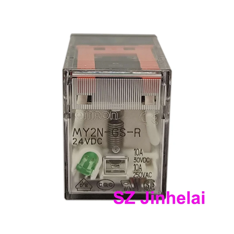 10pcs Authentic Original Omron Intermediate Relay MY2N-GS -R 12VDC 24VDC 48VDC 24VAC 110/120VAC 220/240VAC Relays 2NO 2NC 8pin
