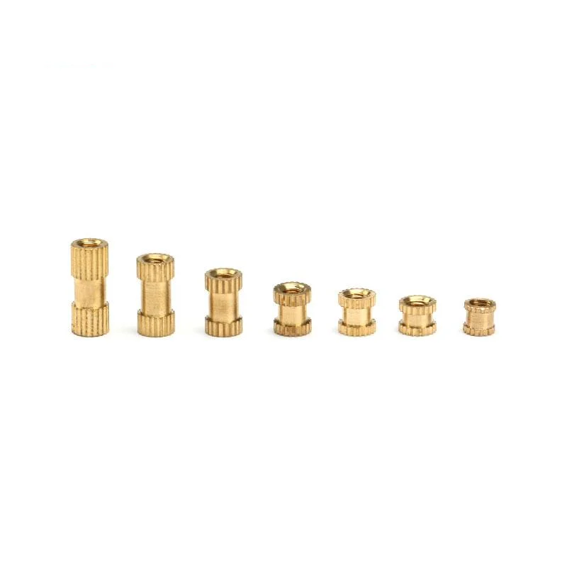 10PCS M4 Blind Hole Single-pass  Knurled Nut Inlay Injection Copper Flower Mother Embedded Parts Nut Copper