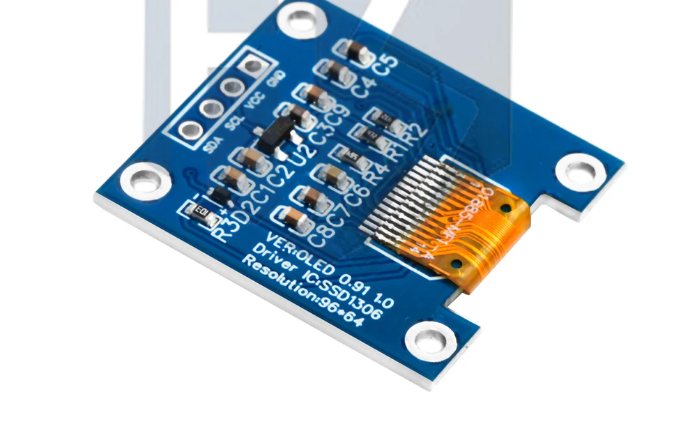 1~10PCS 0,91 Zoll OLED-Modul 0,91' Weiß Blau Gelb OLED 128X32 OLED LCD LED-Anzeigemodul 0,91' IIC-Kommunikation EGBO – Detail 16