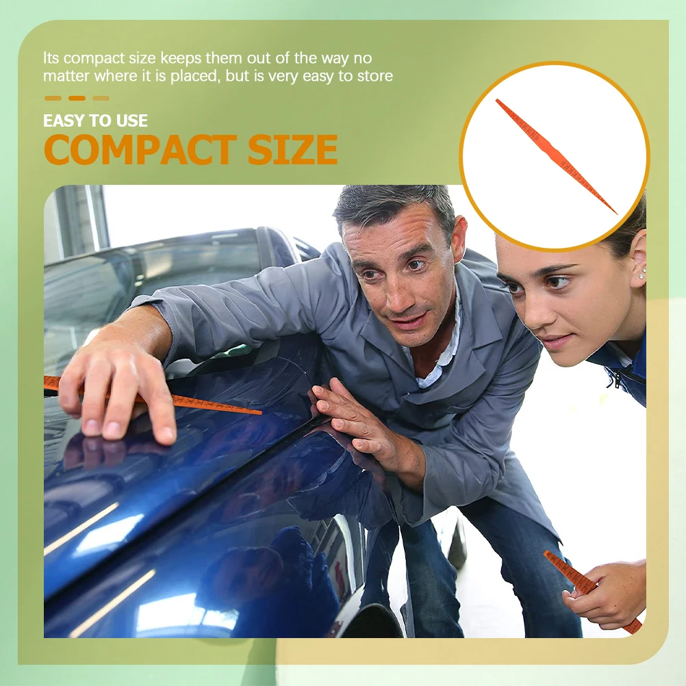 

2pcs Car Gap Measurement Ruler Orange Plastic Panel Gauge Tool for Door Engine Car Engine Door Ruler Clearance Alignment