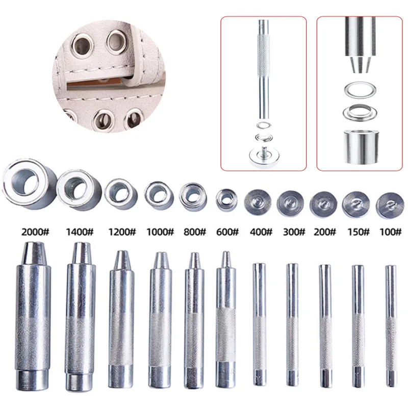 

Punching Holes Tools Set，3.5-20MM Sizes Hole Punch，Rivet Snap Button Setter Die Base Leather Craft Working Tool DIY Tool DIY
