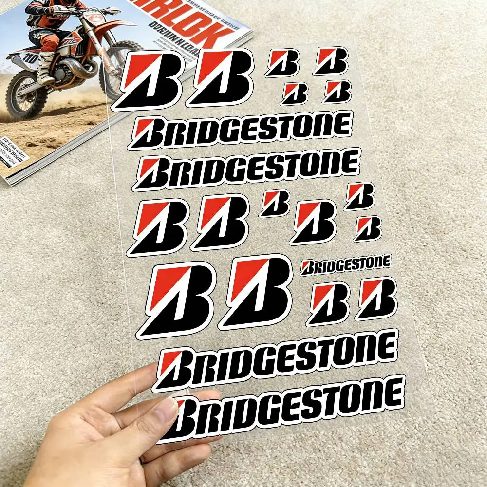 Pegatinas reflectantes para motocicleta Bridgestone, pegatinas impermeables para casco, tanque de combustible, caja de herramientas, carreras