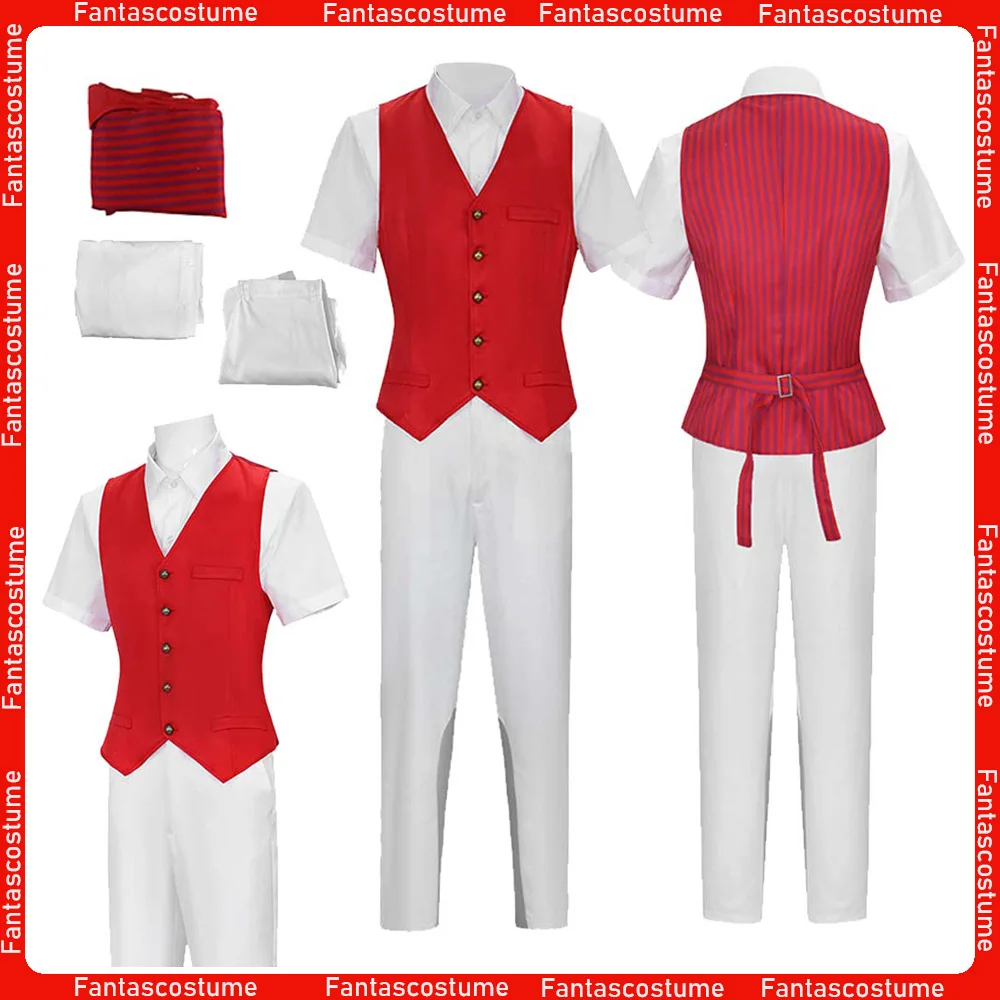 

Prince Fiyero Cosplay Shirt Vest Pants Movie Wicked Roleplay Disguise Men Costume Outfits Halloween Carnival Dress Up Party Suit