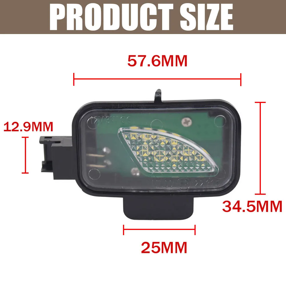 White LED Under Side Mirror Lamps 2PCS For Volkswagen VW Passat B8 3G2 Variant Alltrack 3G5 Arteon 3H7 Puddle Light view 4