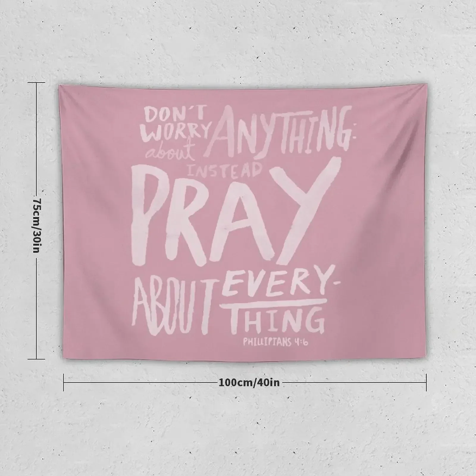 Dont Worry, Pray x Rose Tapestry Aesthetic Room Decor Korean Room Aesthetic Things To Decorate The Room Tapestry