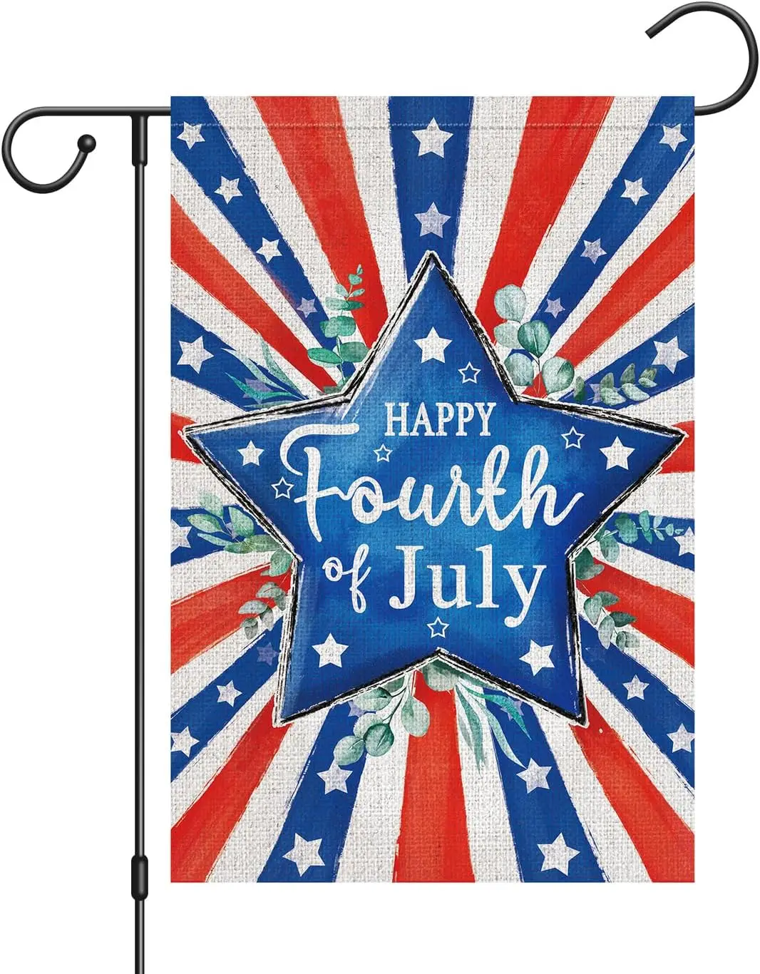 Двухсторонний Садовый флаг Louise Maelys, 4 июля, 12x18 дюймов, маленький флаг из джутовой ткани, патриотические звезды, садовый двор, домашние флаги для индекса