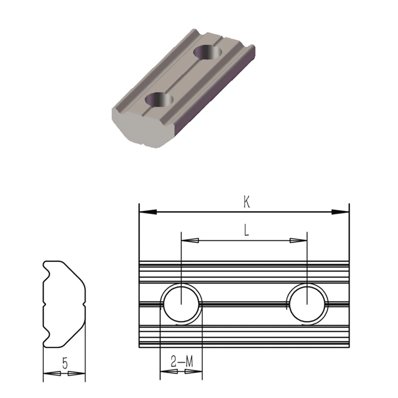 Aluminum Extruded Profiles T-nut Sliding Nut Manipulator Fixture Accessories.T-Nuts