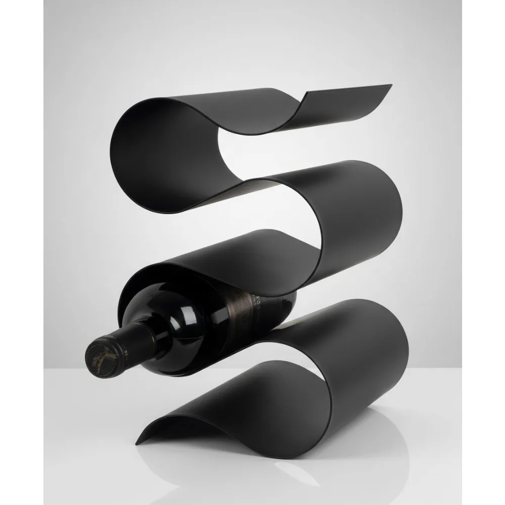 

Современная S-образная винная полка, отдельно стоящий настольный держатель для декора кухонного барного шкафа, кладовой, компактная подставка для 5 бутылок