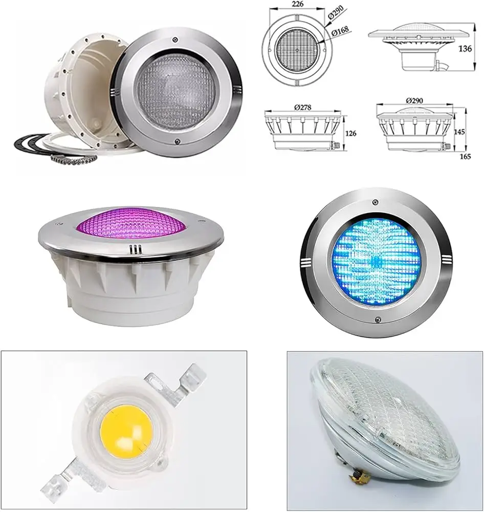 Buried Type Pool Light for Swimming Pool Underwater LED Pond Lights IP68 Waterproof Standard Lights
