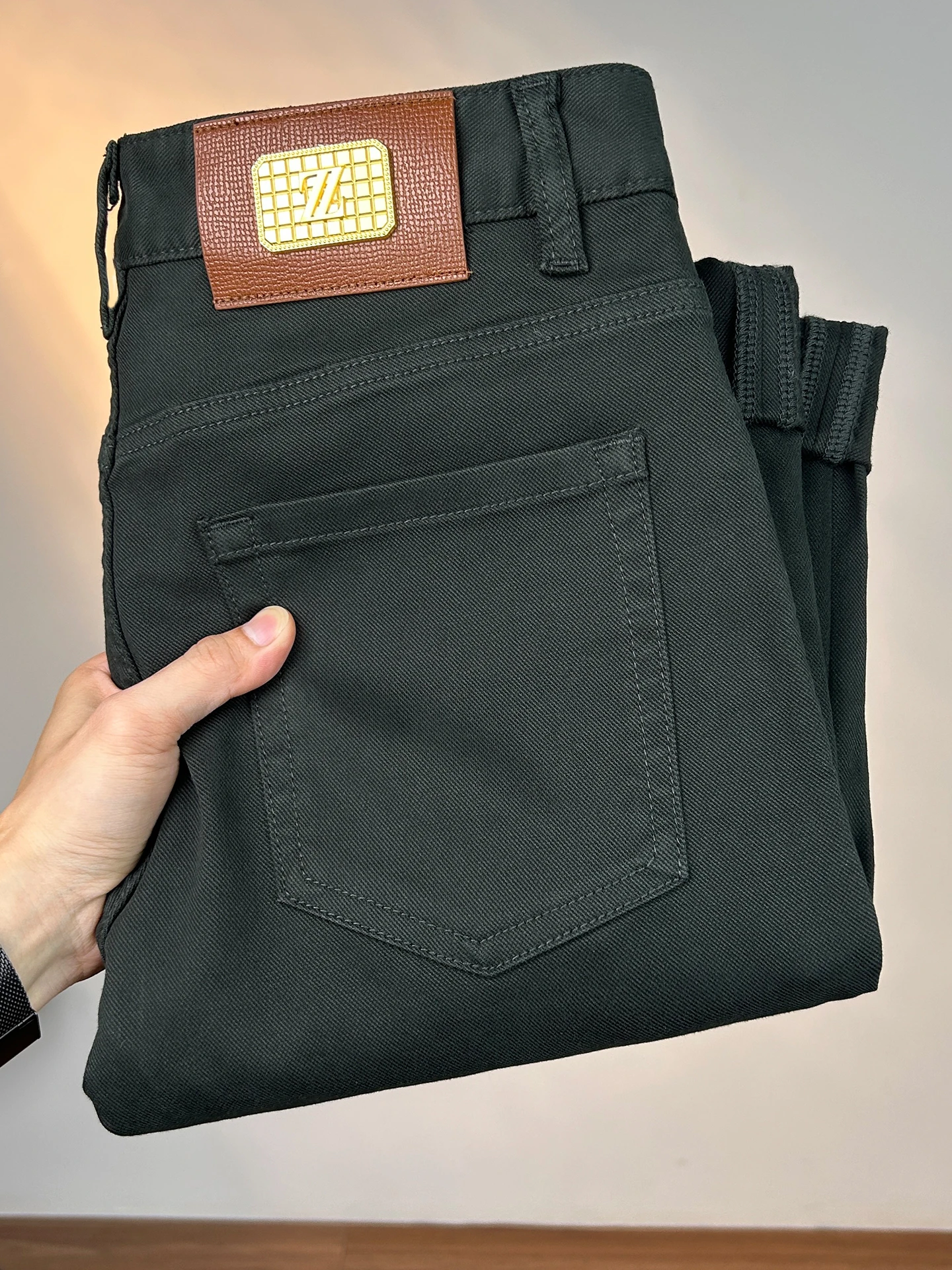 

High-End Color Men's Jeans Elastic Slim Fit Casual Busin Cotton Stretch Denim Pants Spring Autumn New Sle