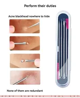 4pcs Stainless Steel Beauty Needle Acne Needle Dual-purpose Acne Remover Acne Removing Acne Beauty Tools Pimple Pin 4 PCs Set