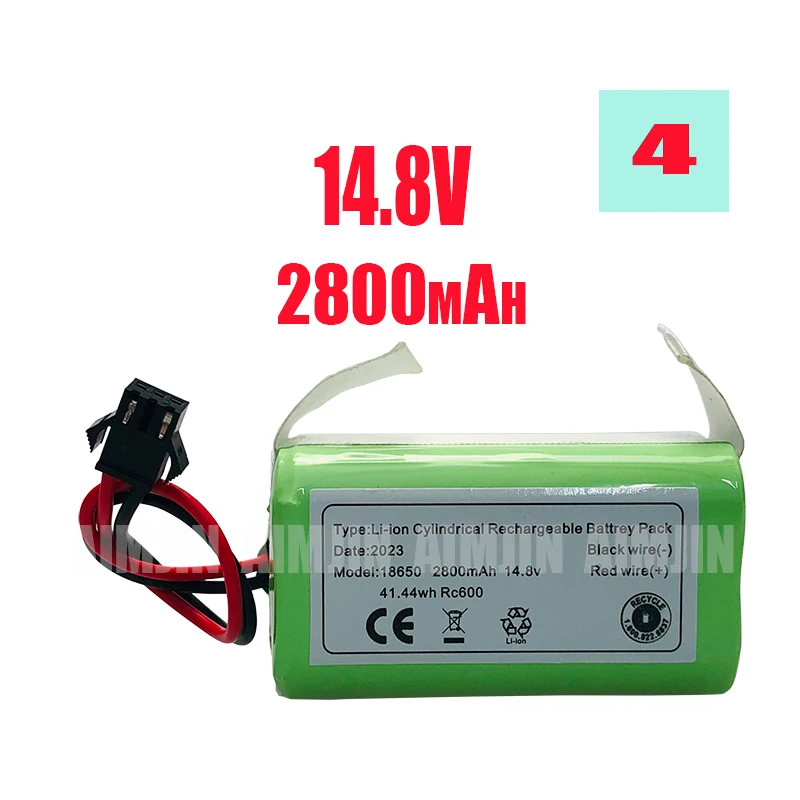 

for Conga Excellence 4S1P 14.8V 2800mAh lithium-ion vacuum battery 950 990 1090 for Deebot ILife Shark robot