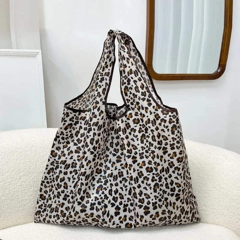 أزياء جيب أكياس صديقة للبيئة قابلة للطي سعة كبيرة قابلة لإعادة الاستخدام حقيبة تسوق البقالة السيدات حمل 50 رطل حقيبة سفر قابلة للغسل #4