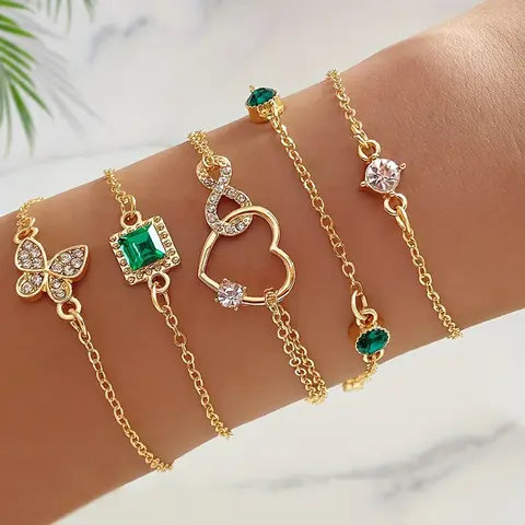 5 piece women s jewelry set fashionable and casual bracelet set suitable for daily wear and holiday gifts for friends