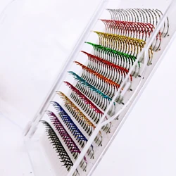 Mix Colors Fashion Glitter Eyelash Extensions Shiny Colorful False Eyelash Individual Lashes Cluters For Halloween Party Makeup