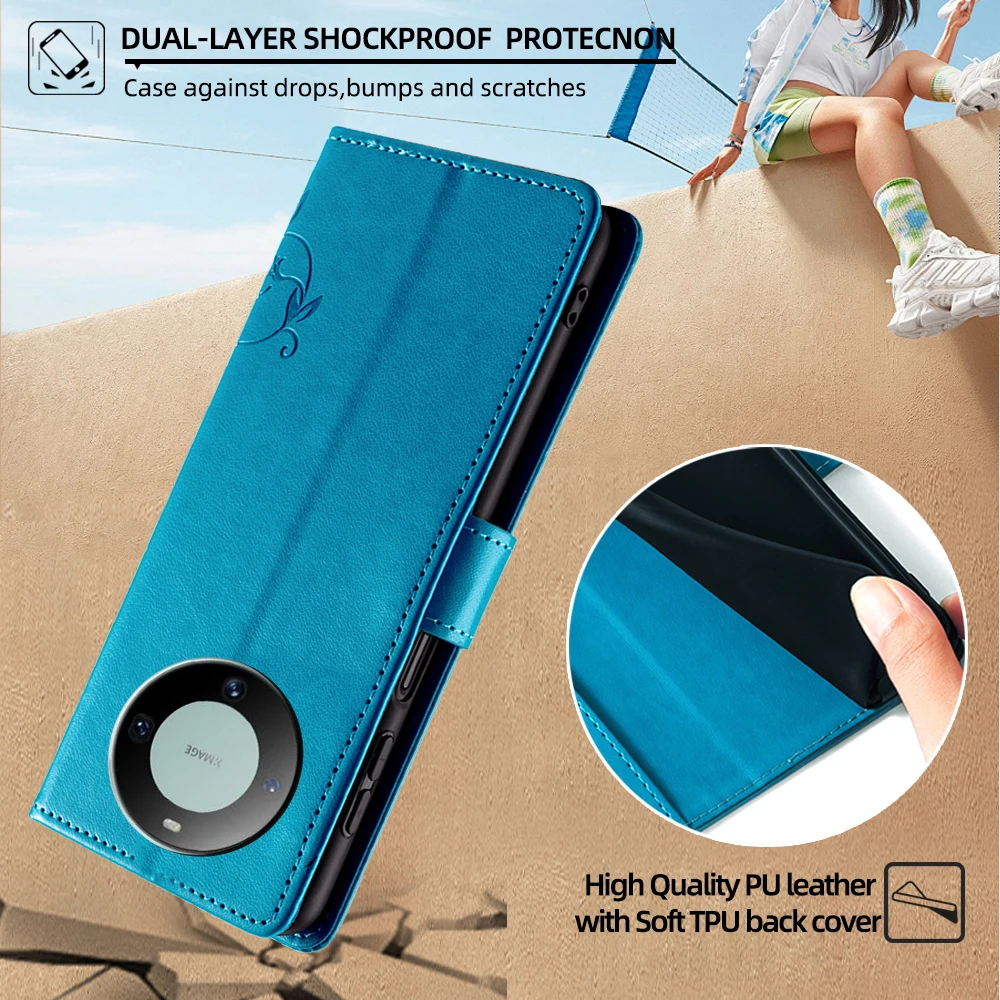 

Multi-card slot stand Phone Case for Huawei nova 15 14 Ultra Mate 70 Pro+ Cases anti-lost wrist strap litchi grain PU leather