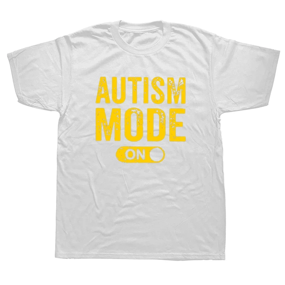 Funny Made Best Autism Mode On T Shirts Graphic Cotton Streetwear Short Sleeve Birthday Gifts Awareness T-shirt Mens Clothing