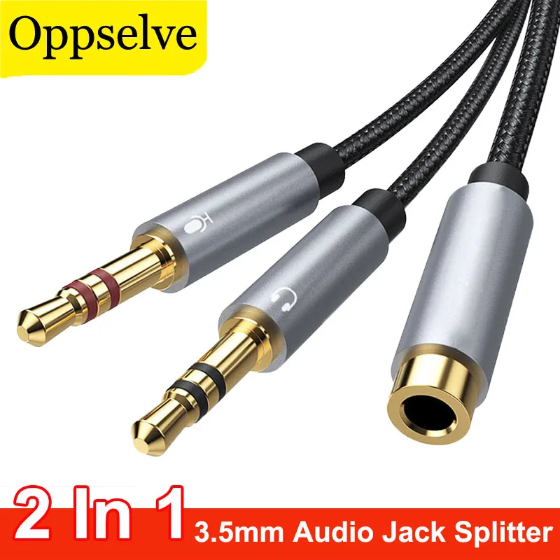 

1 In 2 Out 3.5mm Male To Female Channel Cable Stereo Aux Convertor For Sound Card Speaker Combine Headphone Splitter Audio Line