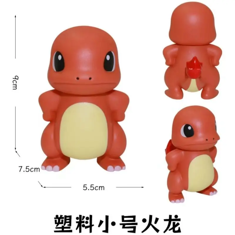 9cm Pokemon Charmander Auto-Heckfigur Road Bandit Gatling Auto-Armaturenbrett-Dekoration Puppe Spielzeug Lustiges Interessantes Spielzeug