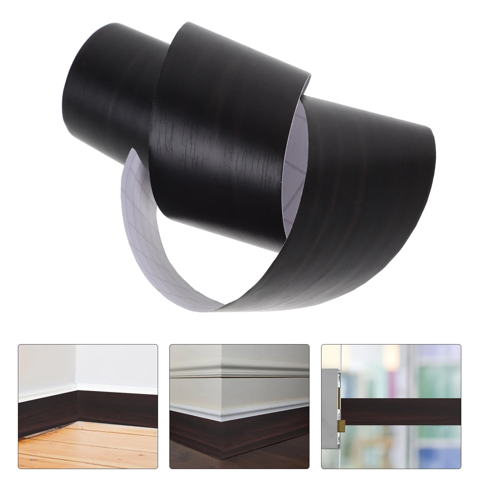 Backsplash Tile Trim Self-adhesive Baseboard Peel and Stick Modeling Plastic Skirting Covers Decor