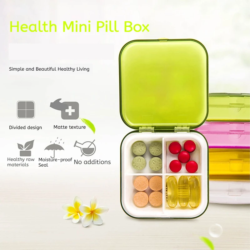 

4/6 сеток, дорожный органайзер для таблеток, мини-портативный футляр для таблеток, герметичные влагостойкие футляры для таблеток, коробка для хранения лекарств