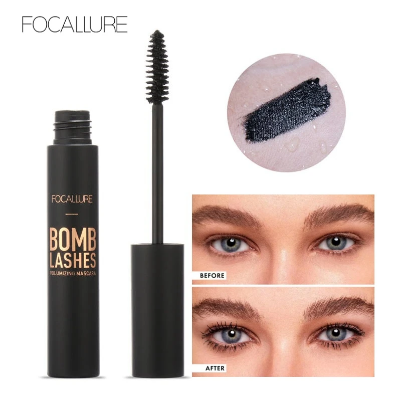 FOCALLURE 4d Silk Fiber Mascara Black Eyelashes Extention Mascara Natural Waterproof Eye Lashes Volume Lengthening Makeup Tools