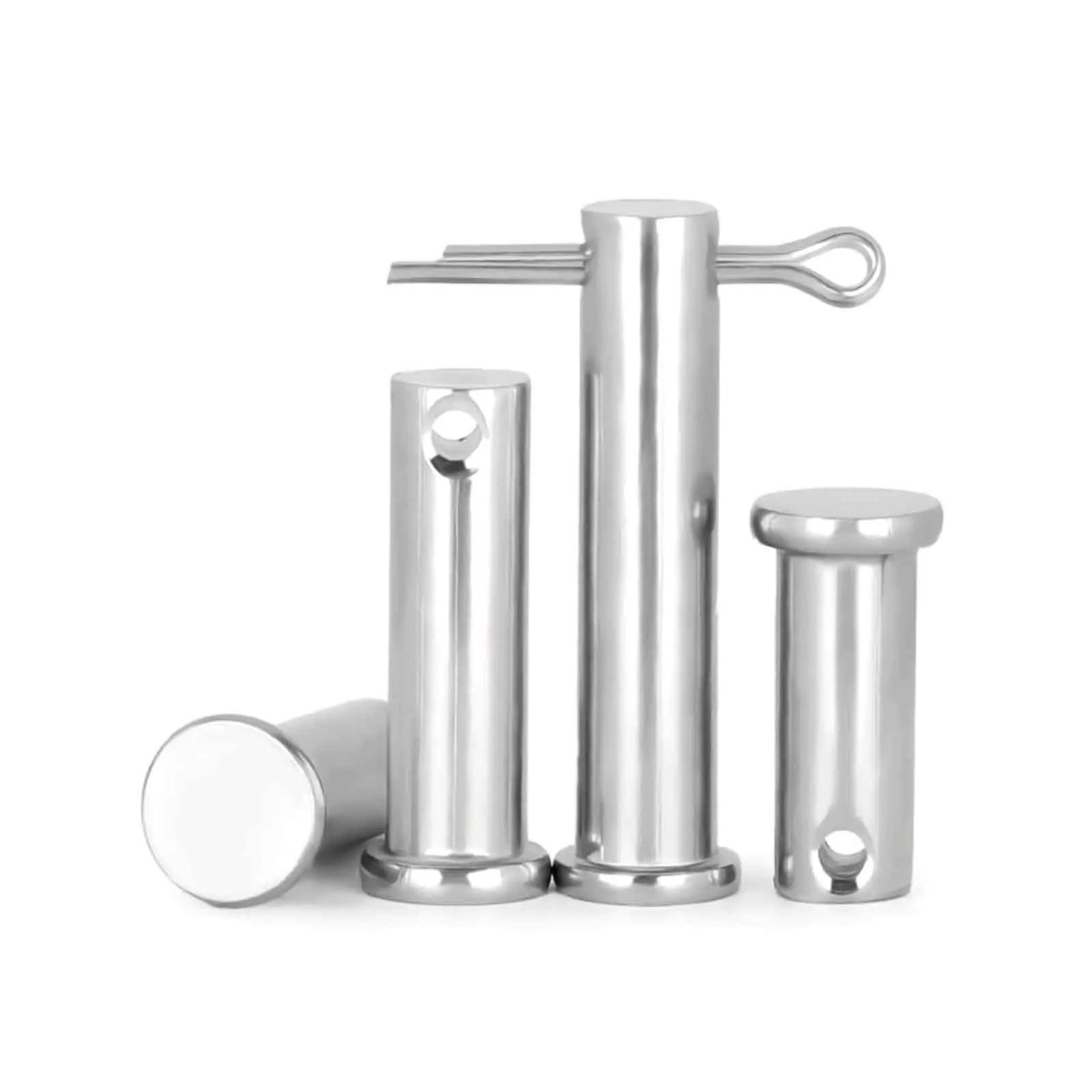 1/10 Sets 304 Edelstahl Flachkopf-Gabelbolzen, zylindrischer Positionierbolzen mit Loch M3 M4 M5 M6 M8 M10 M12 ‌ GB882 – Detail 4