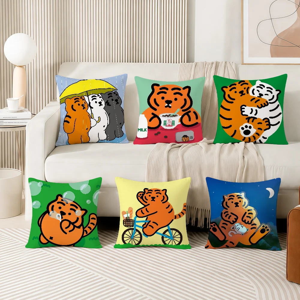 LUXURY M-MUZIKS T-TIGERS Cushion Cover Decorative Throw Pillow Modern Square Romantic Couch Sofa Bed Car