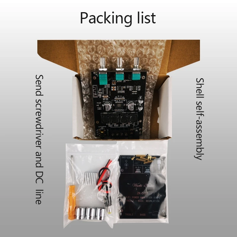 Top Deals ZK-502T TPA3116D2 Bluetooth 5.0 Subwoofer Amplifier Board 2.0 Channel High Power Audio Stereo Amplifier Board 2X50W