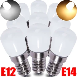Lampadina a LED E12 E14 220V lampadine per frigorifero ad alta luminosità lampada Display frigorifero Mini luci notturne faretto a LED bianco caldo
