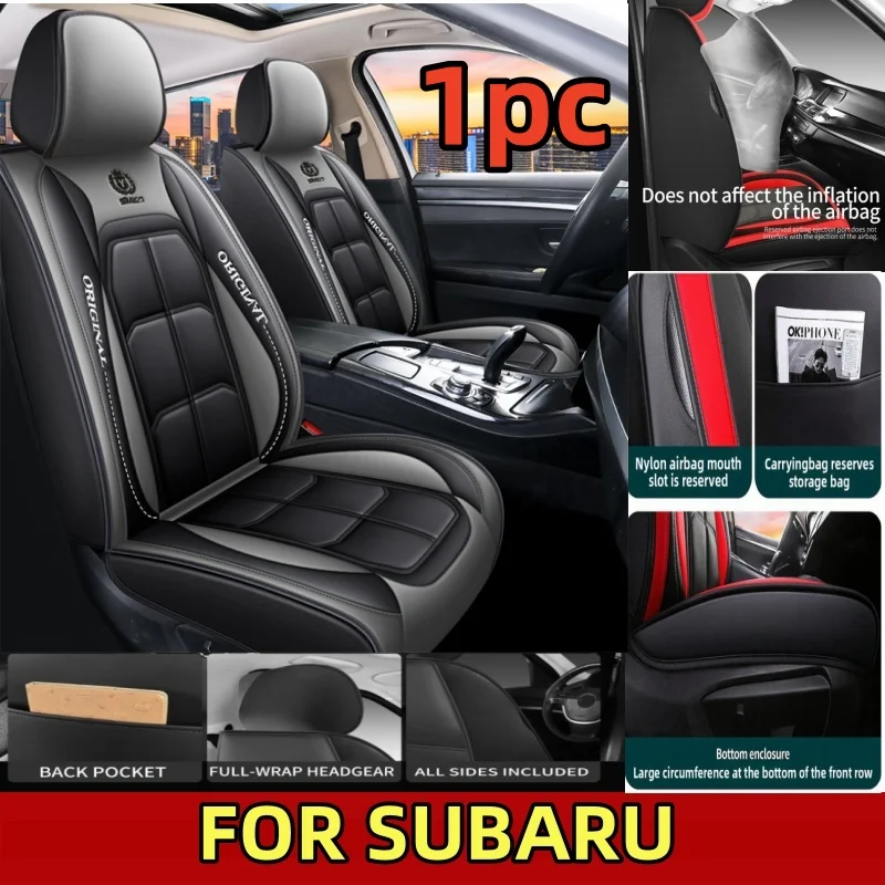

Чехлы на автомобильные сиденья SUBARU, передние одноместные полностью покрытые чехлы на сиденья из искусственной кожи, водонепроницаемые и износостойкие