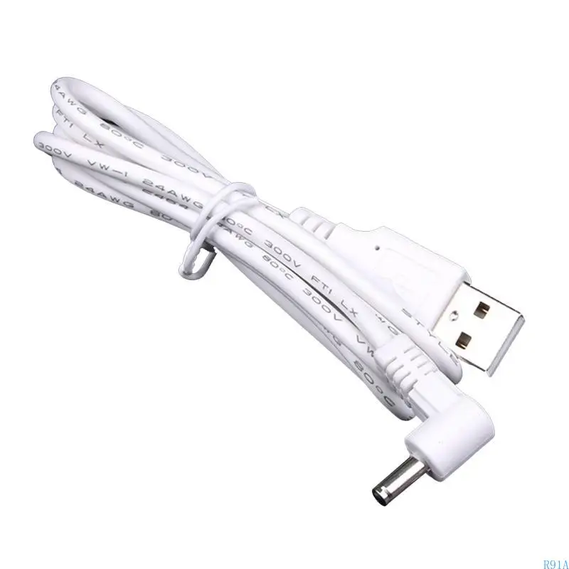 R91A 1M USB a per 3.5x1.35mm cavo alimentazione a 90 gradi per luci USB Vel USB Orologi cartoon orologi radiatori
