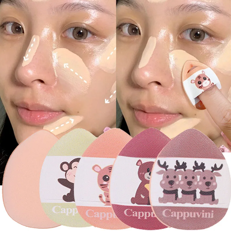 Vingervorm Cosmetica Puff Mini-Formaat Luchtspons Puff Set Face Concealer Foundation Detail Puff Zacht Mengen Spons Make-Up Tool