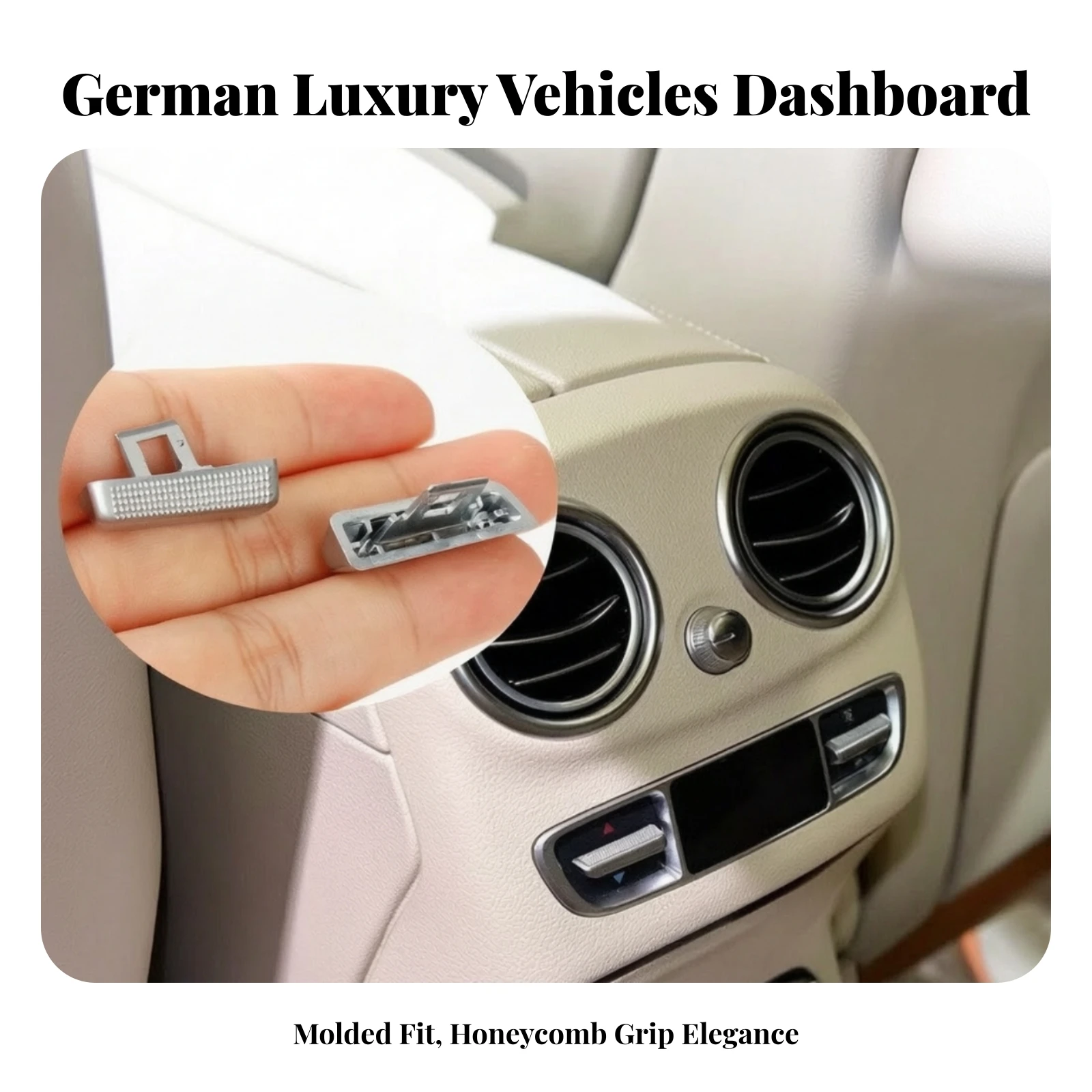Air-Conditioning Button Trim Cover Premium Climate-Control Button Cover Luxurious Snap-on for Car Owners