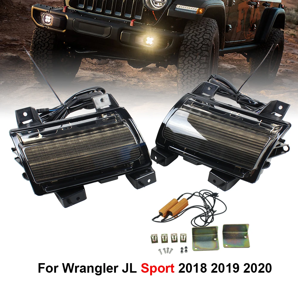 LED Turn Lights DRL Daytime Running Lamp Fender Light for Jeep Wrangler JL Sport 2018 2019 2020