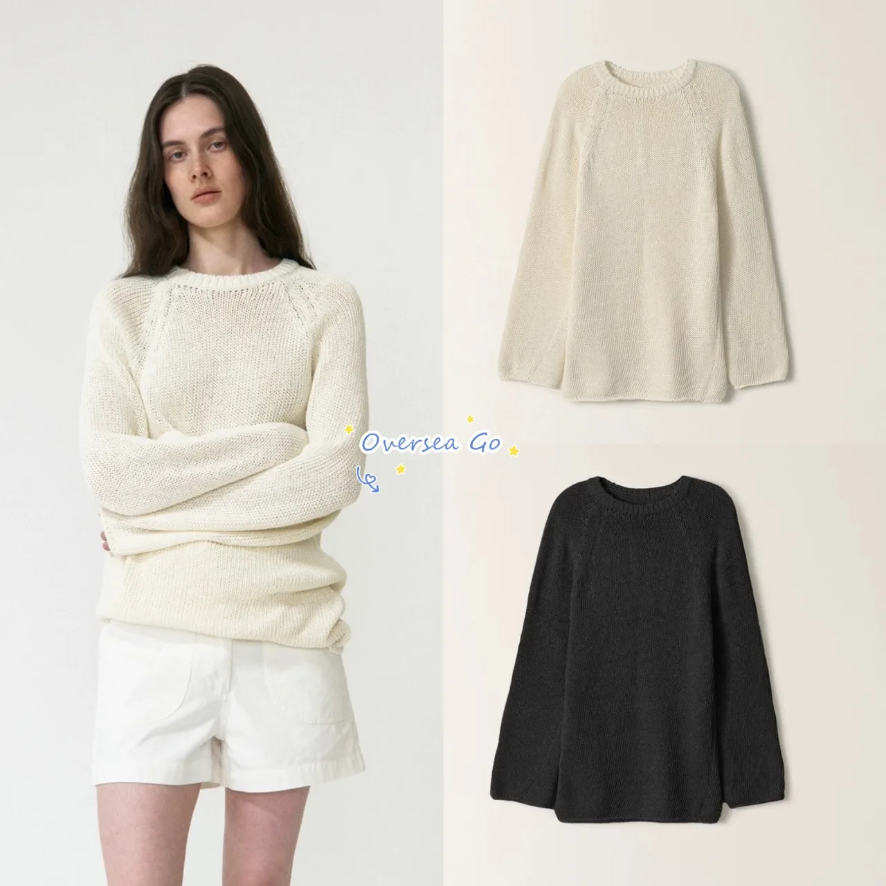 

2025 New Pure Color Versatile round Neck Long Sleeve Knitted Sweater Top for Women Commute Style Loose Fit Medium Softness
