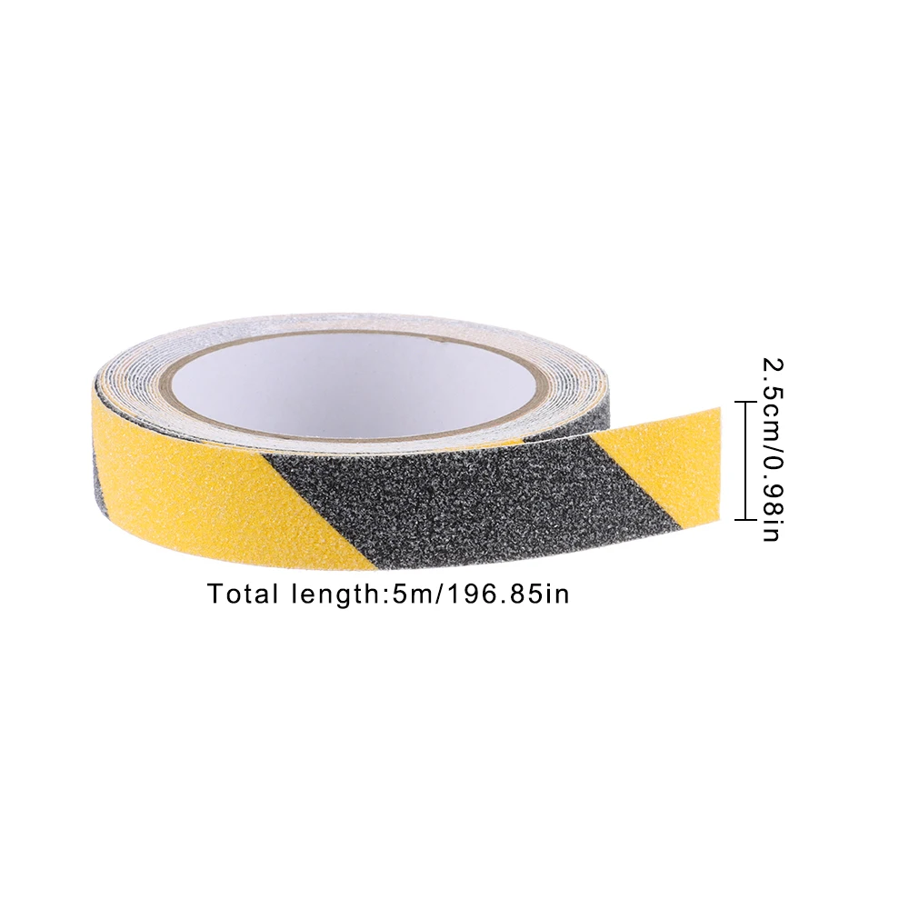 1Roll 5M Non Slip Safety Grip Tape Anti-Slip Indoor Outdoor Stickers Strong Adhesive Safety Traction Non-slip Tape Stairs Floor