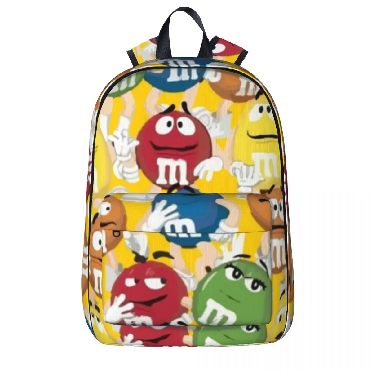 

M And Ms Character Set Backpack Casual Children School Bag Laptop Rucksack Travel Rucksack Large Capacity Bookbag