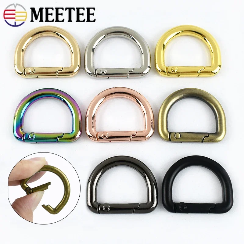 5/10/20Pcs D Rings Spring Keychain Hooks Carabiner Clip Snap Hook Keyring Buckle for Bag Backpack Strap Hardware Accessories