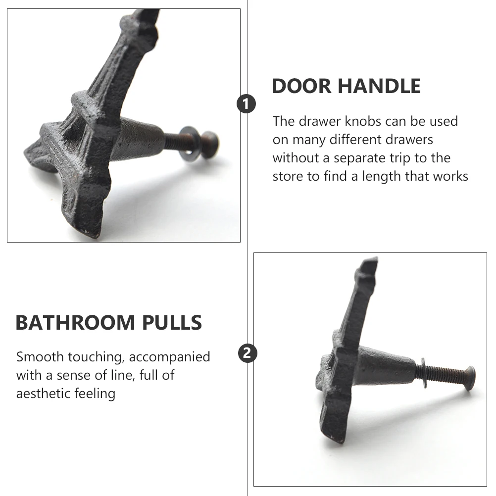 

Cast Iron Handle Drawer Pulls Wardrobe Knob Cabinet Knobs Eiffel Tower Bathroom Vintage Door Rustic Decor