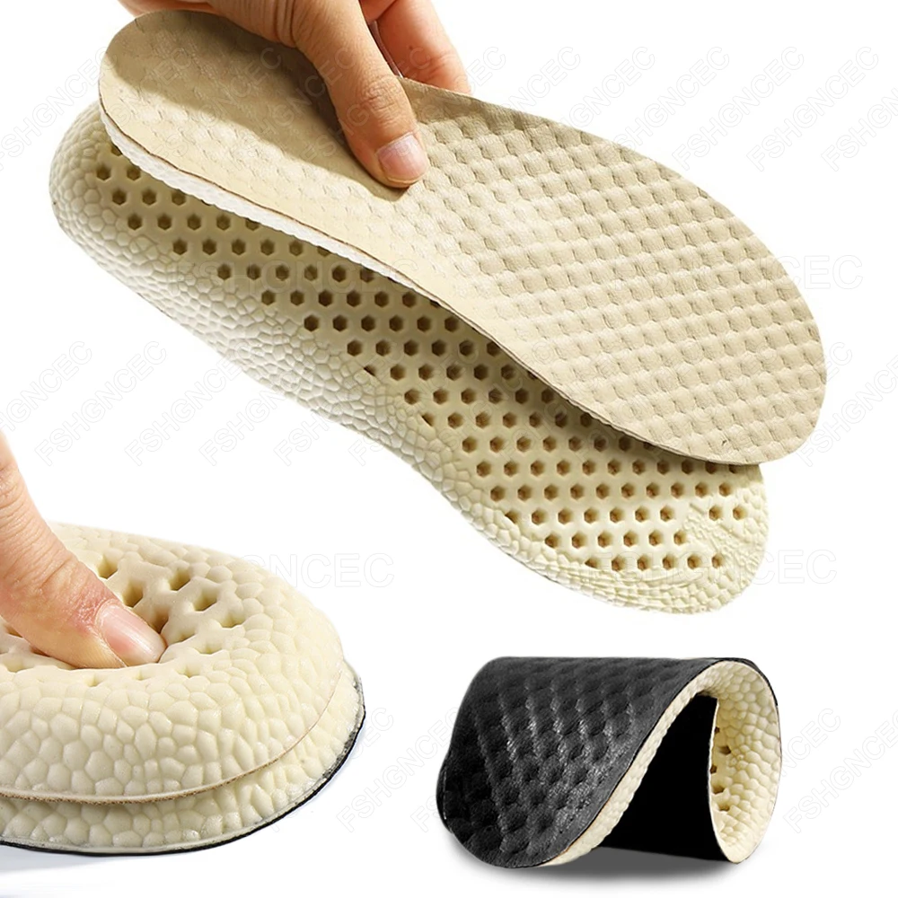 Massage Shoes Insoles Soft PU Running Basketbal Shoe Inserts Arch Support Orthopedic Insole Breathable Shock absorption Shoe Pad