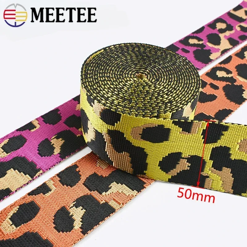 1-5Meters 50mm 1.5mm Thick Nylon Webbings Tapes Bagpack Strap Ribbon for Clothes Bags Decorative Belt Sewing Accessories