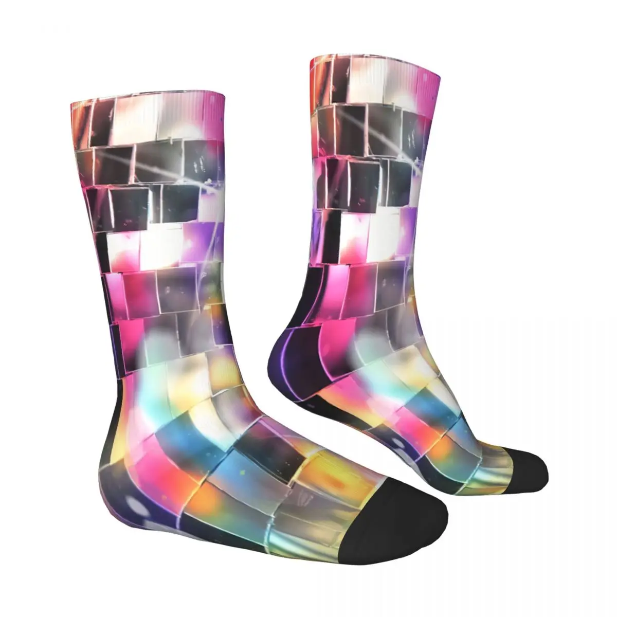 Colourful Disco Ball Sequins Socks Male Mens Women Autumn Stockings Harajuku