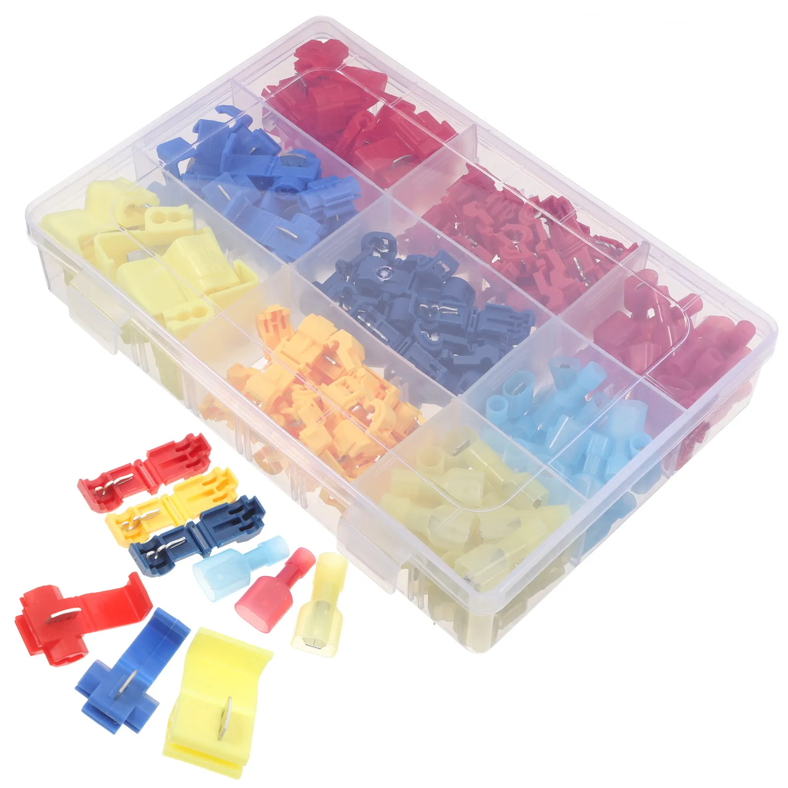 

Набор из 160 водонепроницаемых саморезящихся быстроразъемных электрических клемм T-образного типа для автомобильной проводки