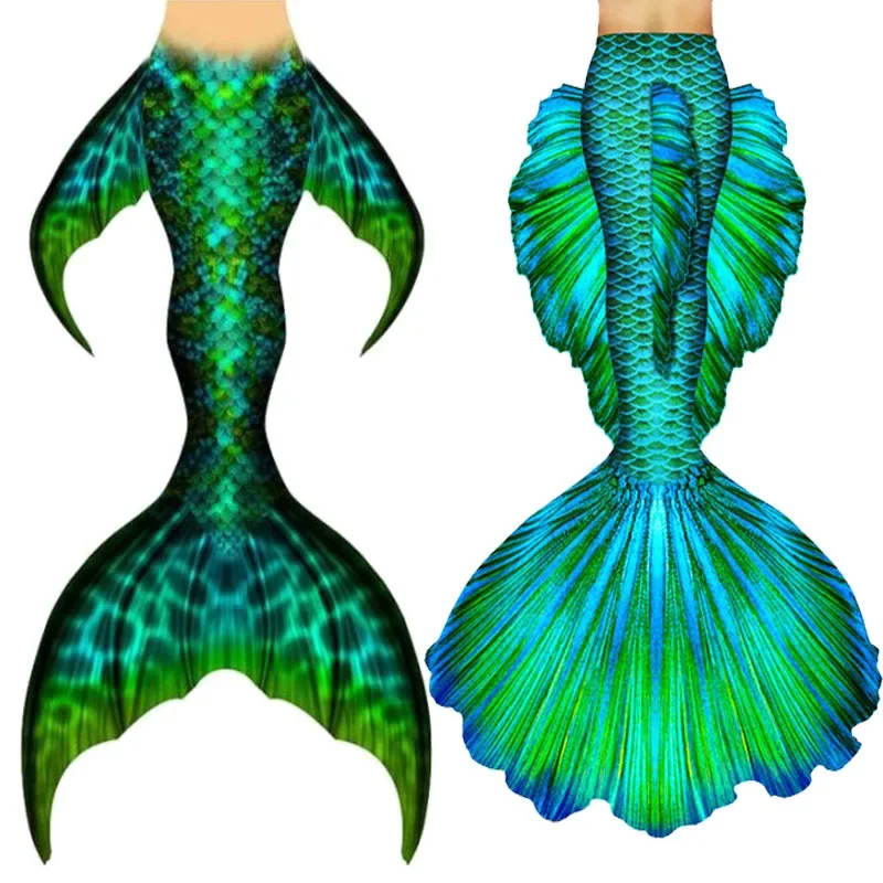 Adults swimwear Mermaid Tail Luxurious Swimming Tail with Monofin Children Mermaid Tails for Swimming water show Swimwear OI6274