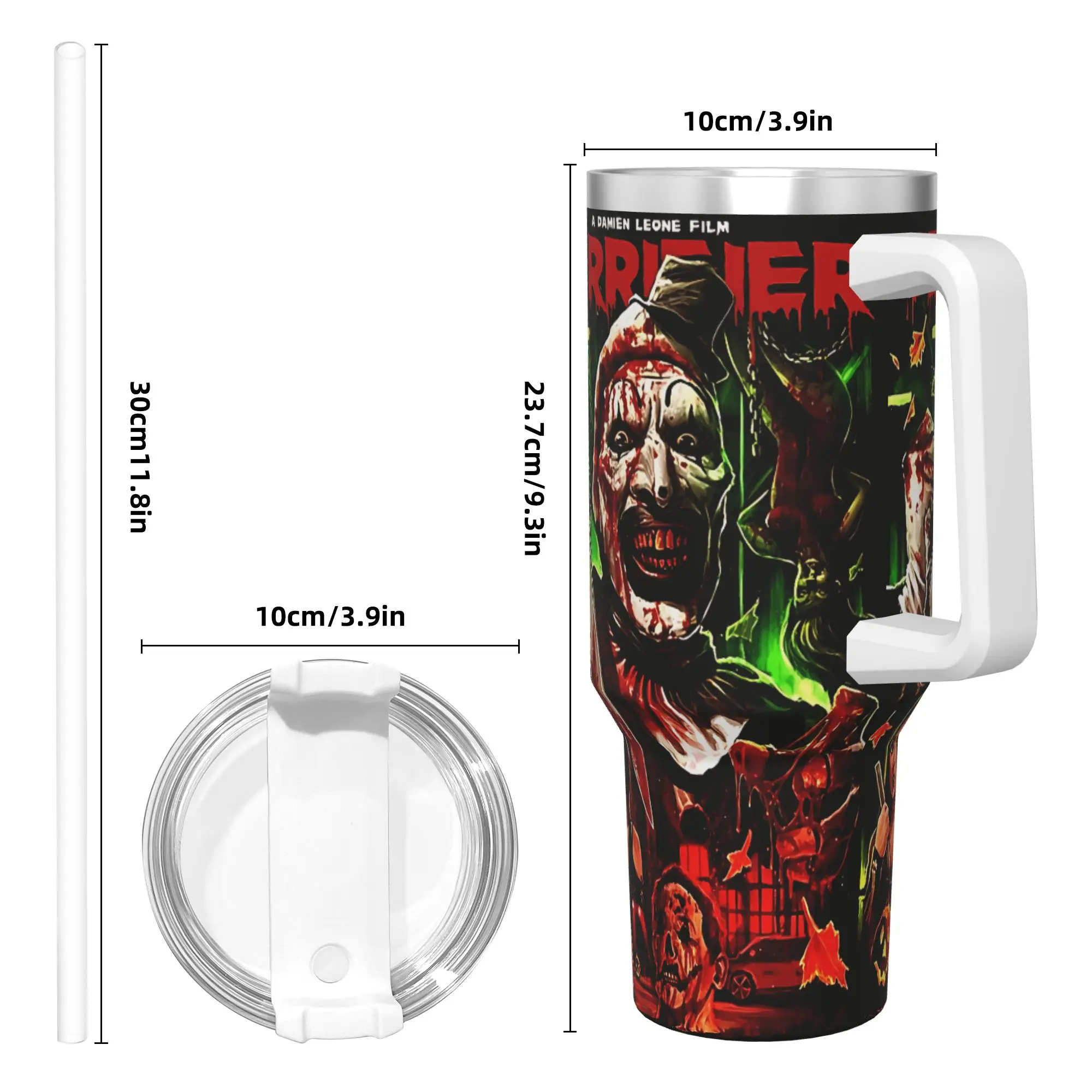 كوب من الفولاذ المقاوم للصدأ مرعب فيلم رعب كوب حراري إبقاء الحرارة المشروبات الساخنة أكواب السيارة الشاطئ مخصص لتقوم بها بنفسك زجاجة ماء