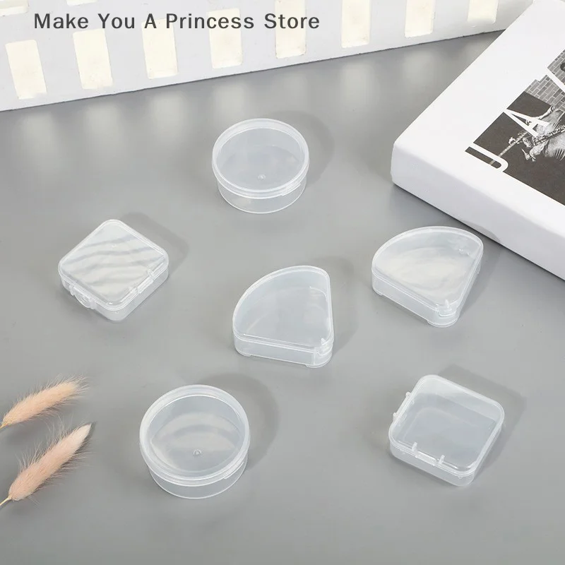 Custodia in plastica da 10 pezzi per soffio in spugna trasparente, borse per cosmetici da viaggio portatili, custodia per cosmetici