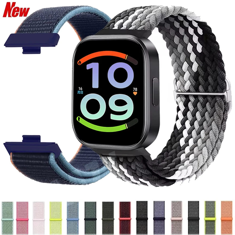Original Braided Nylon Strap for Redmi Watch 4-5-6/6 Active-Lite Comfortable Adjustable Belt for Xiaomi Band 10/9/8 Pro Correa