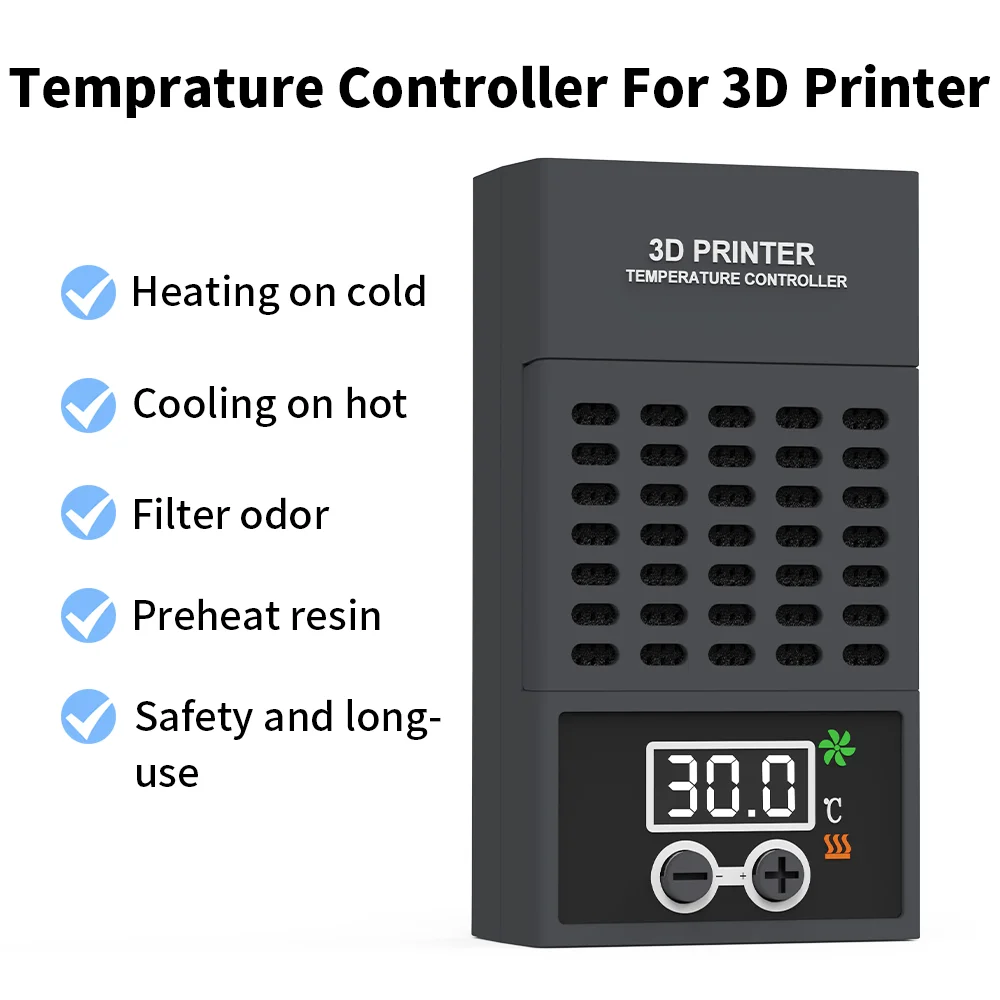 Mini Heater for Resin 3D Printer Temperature Controller Heating Thermostat Temp Control for ELEGOO,ANYCUBIC,CREALITY 3D Printers