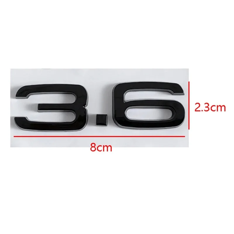 3D ABS Letters Car Styling Rear Trunk Badge 4.2 2.4 3.6 Emblem Logo For A3 A4 A5 A6 A7 A8 Q2 Q3 Q5 Q7 Q8 Car Accessories